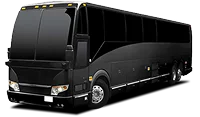 A black luxury tour bus.