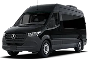Mercedes-Benz Luxury Van with capacity for 14 passengers and ample luggage.